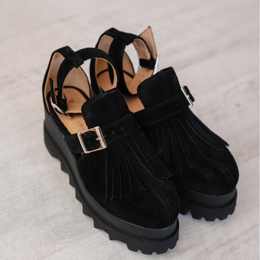 *Pantofi - Amur - Black - Talpa Inalta